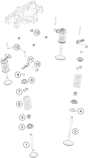 Sprängskiss: Valve Drive – KTM RC 250 R 2013