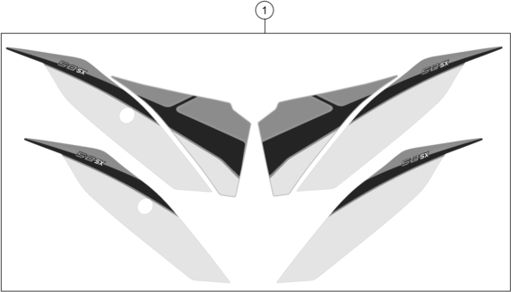 Sprängskiss: Decal – KTM 50 SX 2014
