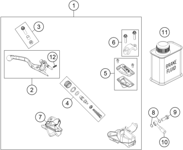 Sprängskiss: Front Brake Control – KTM 65 SX 2022