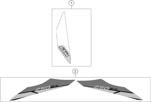 Sprängskiss: Decal – KTM 250 XC-W 2014