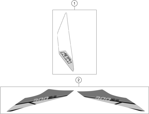 Sprängskiss: Decal – KTM 300 XC-W 2014
