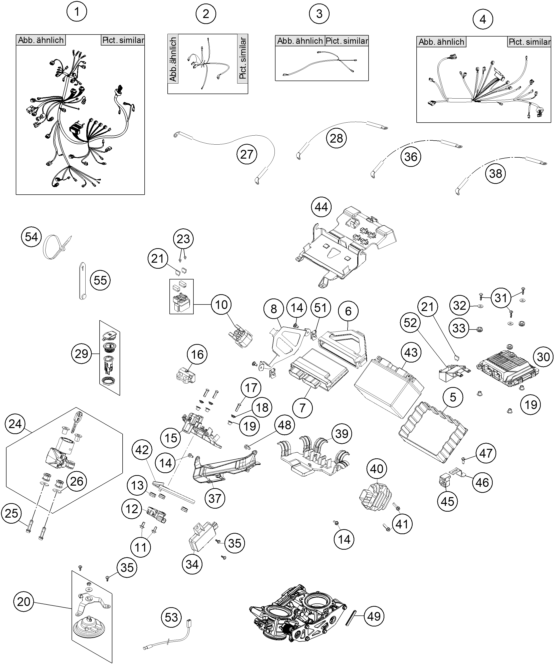 Sprängskiss: Wiring Harness – KTM 1190 ADVENTURE R ABS 2014