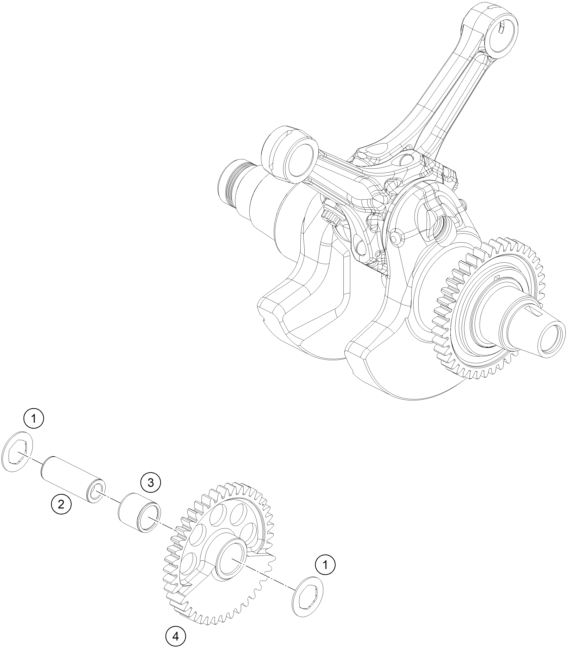 Sprängskiss: Balancer Shaft – KTM 1190 ADVENTURE ABS ORANGE 2014