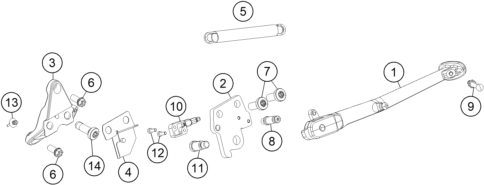Sprängskiss: Side / Center Stand – KTM 1290 SUPERDUKE R S.E. ABS 16
