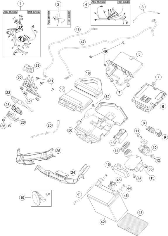 Sprängskiss: Wiring Harness – KTM 1290 SUPERDUKE R BLACK ABS 15