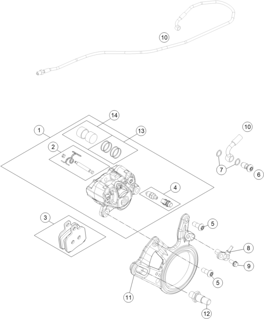 Sprängskiss: Rear Brake Caliper – KTM 1290 SUPERDUKE R S.E. ABS 16