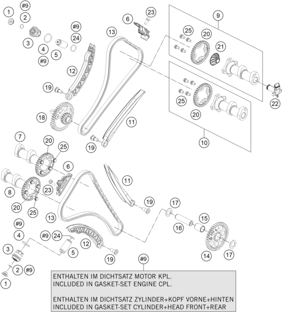 Sprängskiss: Timing Drive – KTM 1190 RC8 R WHITE 2014