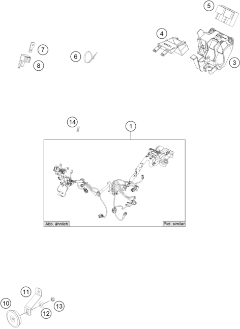 Sprängskiss: Wiring Harness – KTM FREERIDE 350 2014