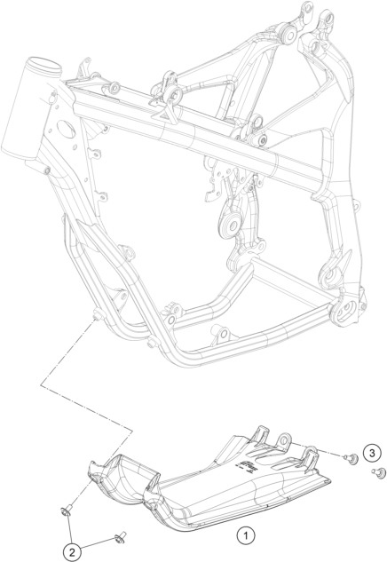 Sprängskiss: Engine Guard – KTM FREERIDE 250 R 2016
