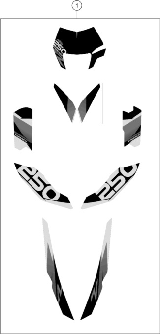 Sprängskiss: Decal – KTM FREERIDE 250 R 2014