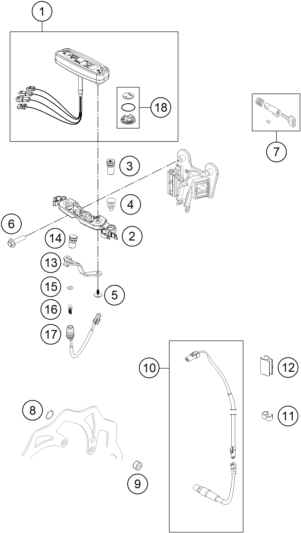 Sprängskiss: Instruments / Lock System – KTM FREERIDE 250 R 2014
