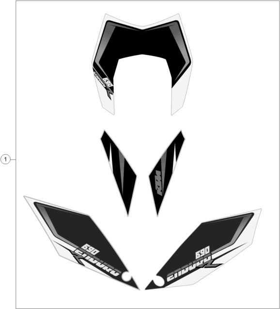 Sprängskiss: Decal – KTM 690 ENDURO R ABS 2016