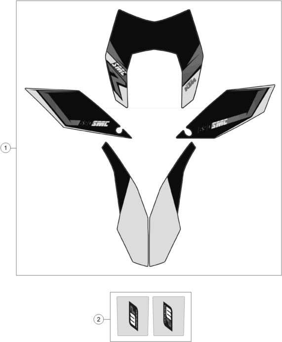 Sprängskiss: Decal – KTM 690 SMC R ABS 2014