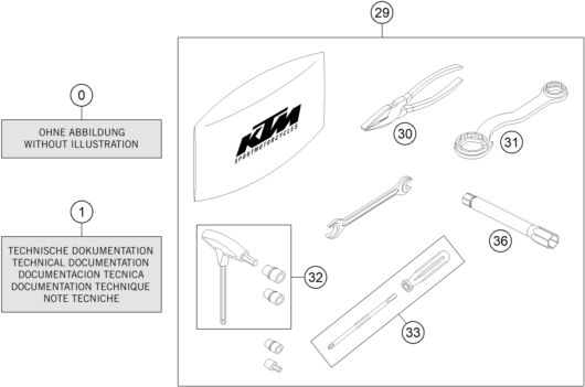 Sprängskiss: Accessory Pack – KTM 690 SMC R ABS 2014