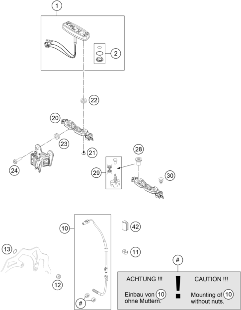 Sprängskiss: Instruments / Lock System – KTM 300 XC-W SIX DAYS 2014