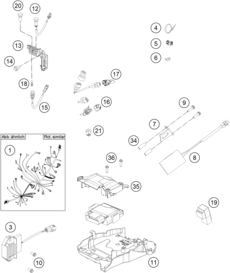 Sprängskiss: Wiring Harness – KTM 350 XC-F 2014