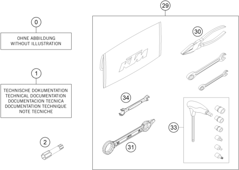 Sprängskiss: Accessory Pack – KTM 500 EXC SIX DAYS 2014