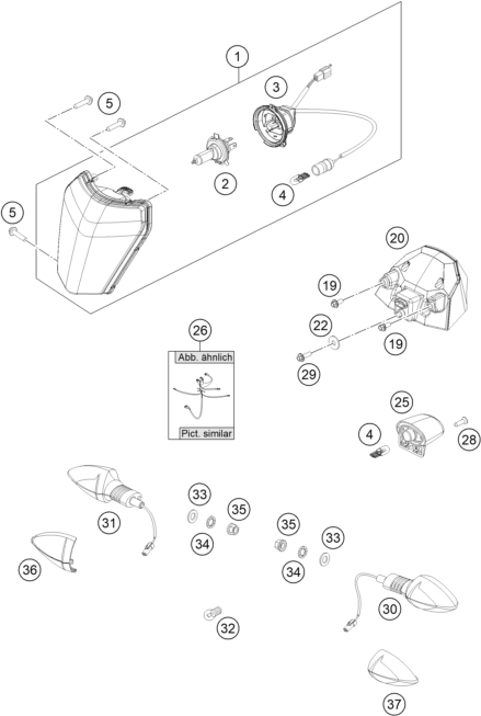 Sprängskiss: Lighting System – KTM 500 EXC 2014