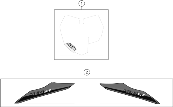 Sprängskiss: Decal – KTM 450 XC- F 2014