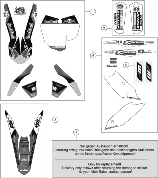 Sprängskiss: Decal – KTM 450 SX-F FACTORY EDITION 2014