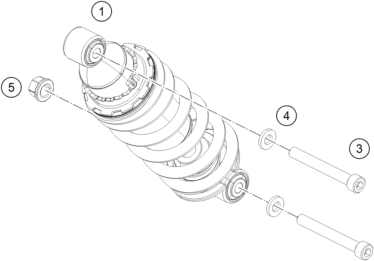 Sprängskiss: Shock Absorber – KTM RC 125 BLACK ABS B.D. 2015