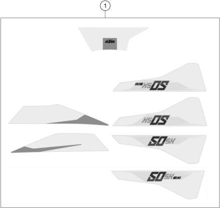 Sprängskiss: Decal – KTM 50 SXS 2016