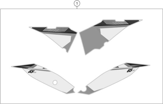 Sprängskiss: Decal – KTM 65 SXS 2015