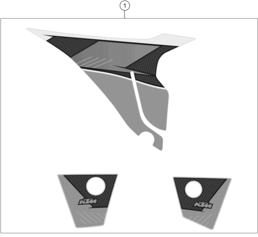 Sprängskiss: Decal – KTM 85 SX 17/14 2015