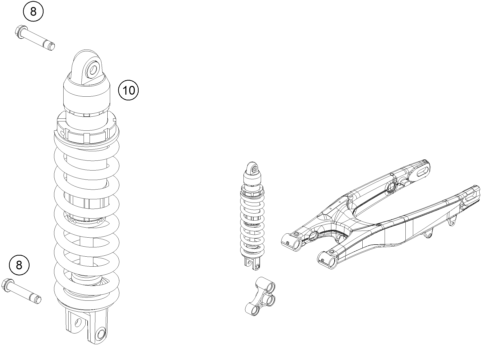 Sprängskiss: Shock Absorber – KTM 150 SX 2015