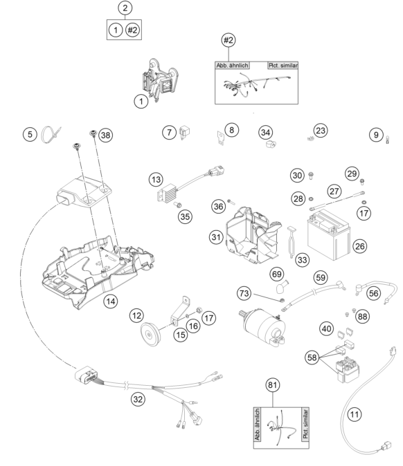 Sprängskiss: Wiring Harness – KTM 200 EXC 2015