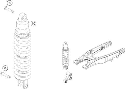 Sprängskiss: Shock Absorber – KTM 250 XC 2015