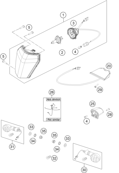 Sprängskiss: Lighting System – KTM 300 EXC CKD 2015