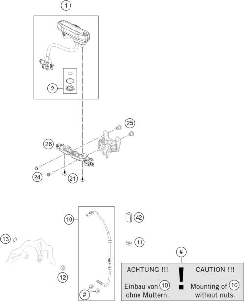 Sprängskiss: Instruments / Lock System – KTM 300 XC-W SIX DAYS 2015