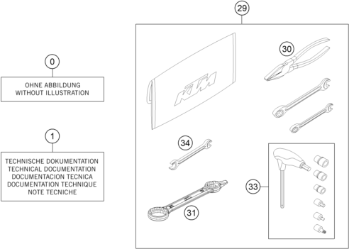 Sprängskiss: Accessory Pack – KTM 250 EXC TPI 2019