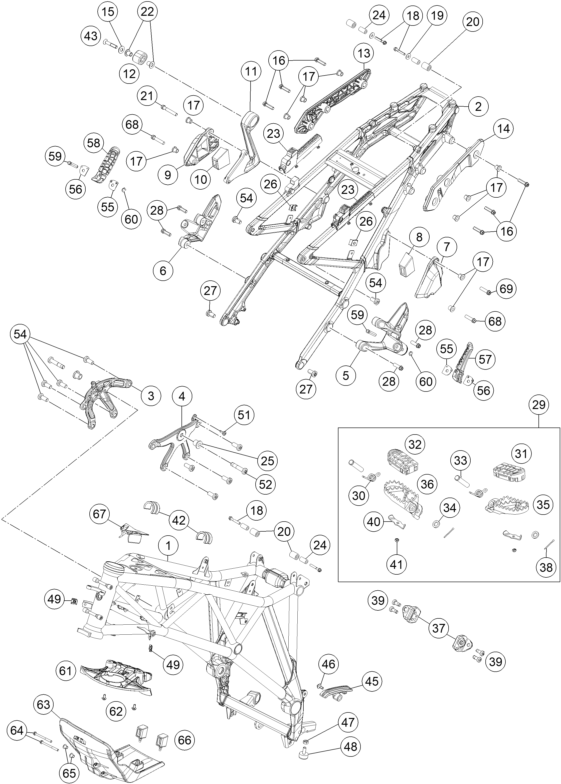 Sprängskiss: Frame – KTM 1050 ADVENTURE ABS 2015
