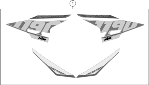 Sprängskiss: Decal – KTM 1190 ADVENTURE ABS ORANGE 2015