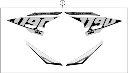 Sprängskiss: Decal – KTM 1190 ADVENTURE ABS GREY 2016