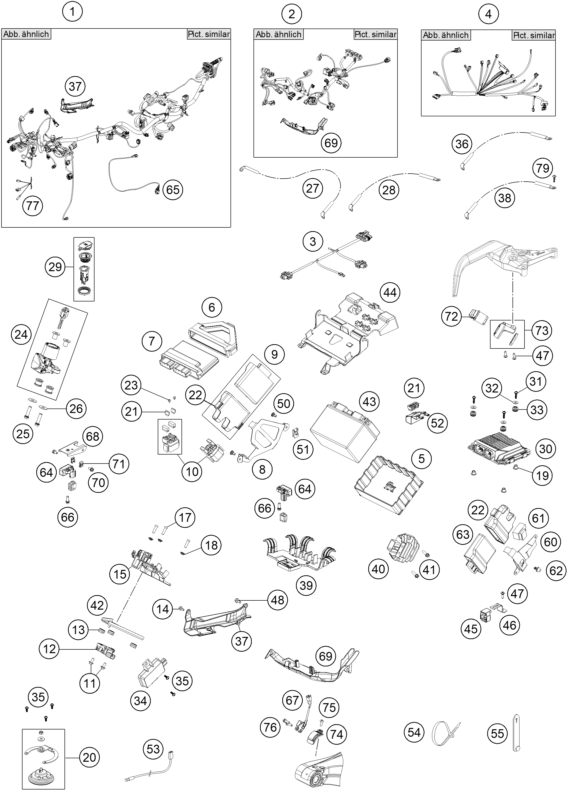 Sprängskiss: Wiring Harness – KTM 1290 SUPER ADVENTURE WH ABS 15