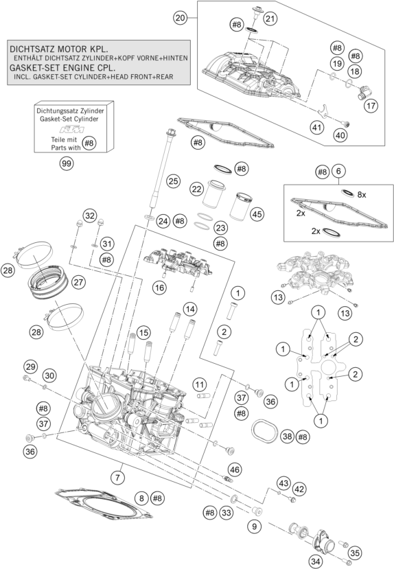 Sprängskiss: Cylinder Head Rear – KTM 1290 SUPER ADVENTURE WH ABS 15