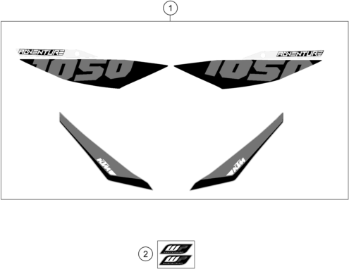 Sprängskiss: Decal – KTM 1050 ADVENTURE ABS 2015