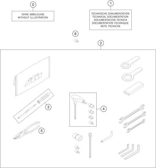 Sprängskiss: Accessory Pack – KTM 1050 ADVENTURE ABS 2015