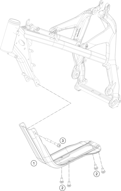 Sprängskiss: Engine Guard – KTM FREERIDE E-SM 2015