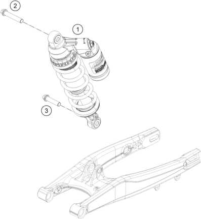 Sprängskiss: Shock Absorber – KTM FREERIDE E-SM 2015