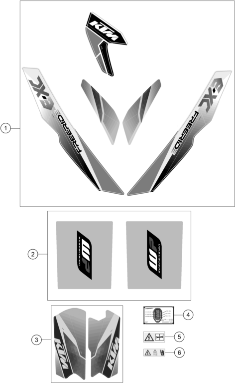 Sprängskiss: Decal – KTM FREERIDE E-XC 2015