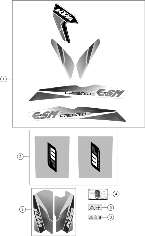 Sprängskiss: Decal – KTM FREERIDE E-SM 2015