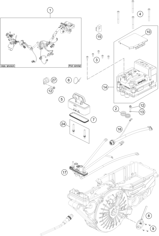 Sprängskiss: Wiring Harness – KTM FREERIDE E-SX 2014