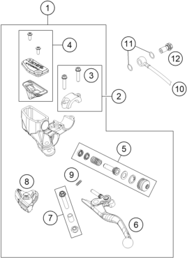 Sprängskiss: Rear Brake Control – KTM FREERIDE E-SX 2014