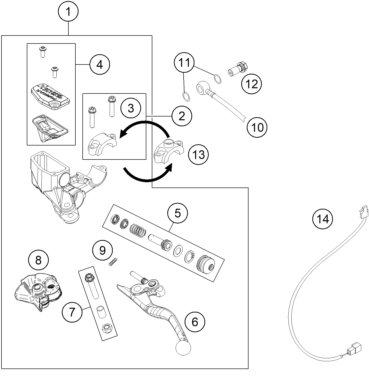 Sprängskiss: Rear Brake Control – KTM FREERIDE E-SM 2015