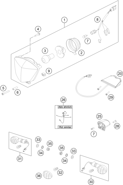 Sprängskiss: Lighting System – KTM FREERIDE E-XC 2015