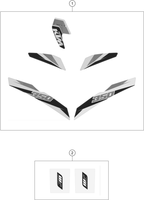 Sprängskiss: Decal – KTM FREERIDE 350 2015